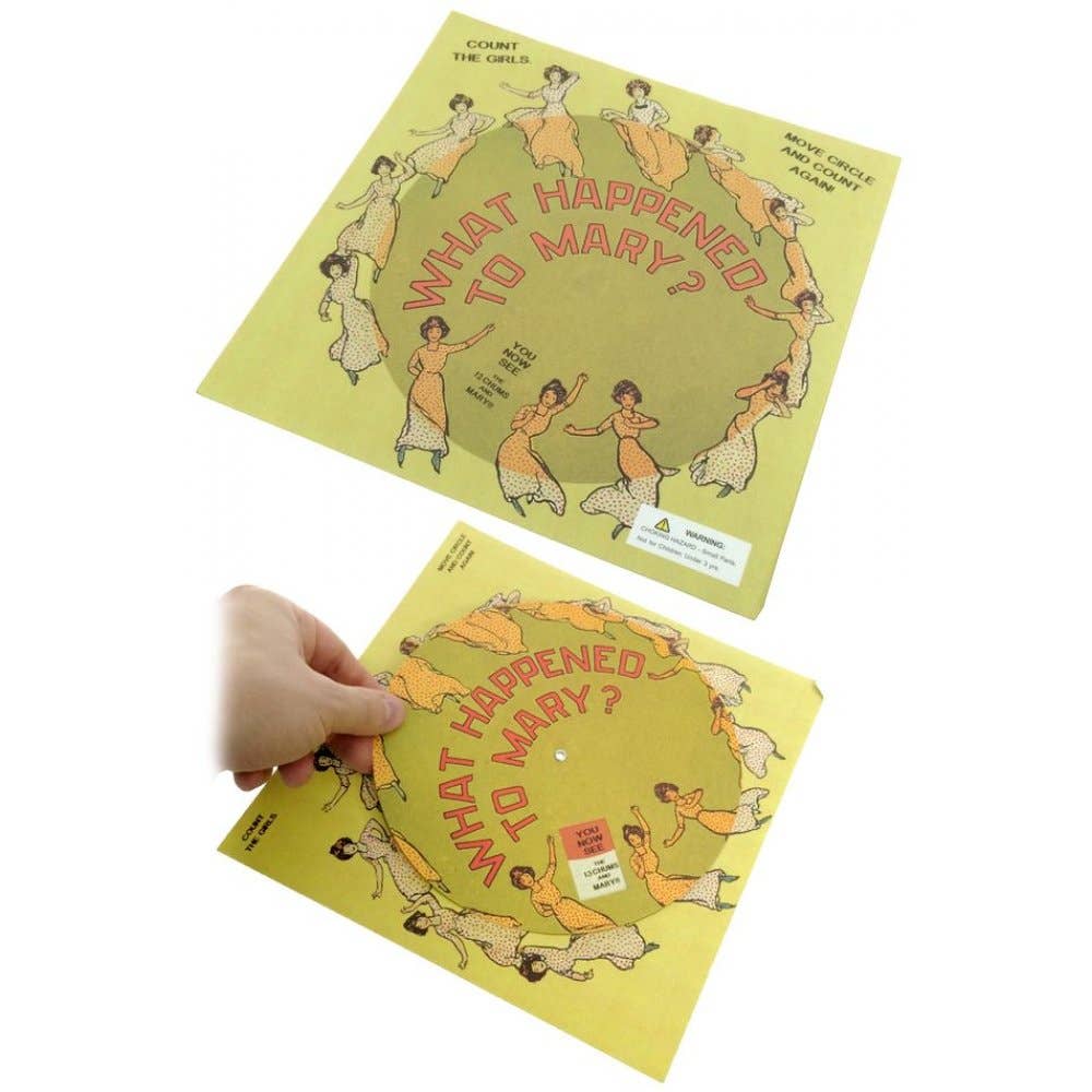 What Happened to Mary? Victorian Optical Illusion Puzzle Wheel