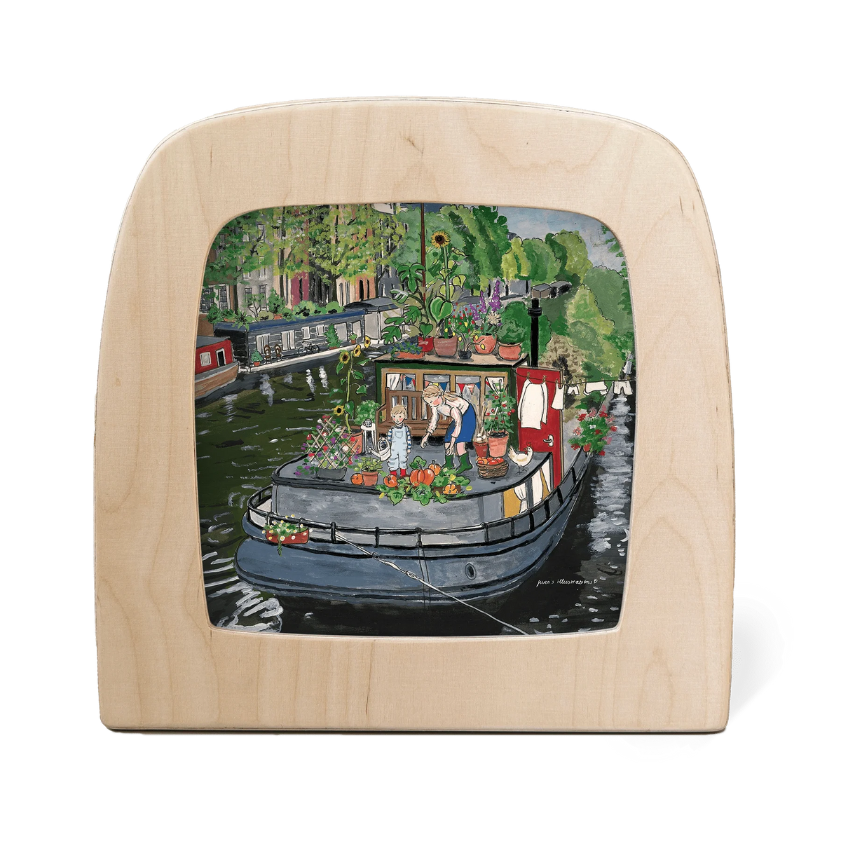 House Boat Garden Silhouette