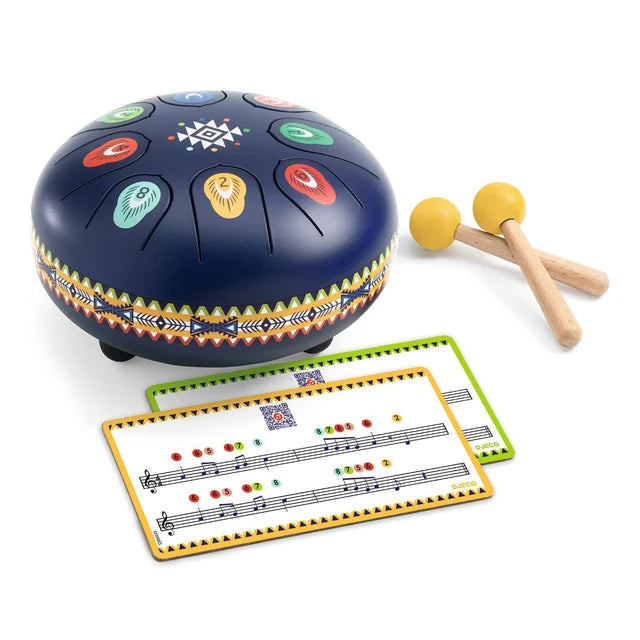 Animambo Blue Metal Tongue Drum – 8 Notes